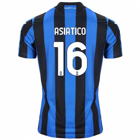 Kandiny Gyermek Pietro Asiatico #16 Kék Fekete Hazai Jersey 2024/25 Mez Póló Ing