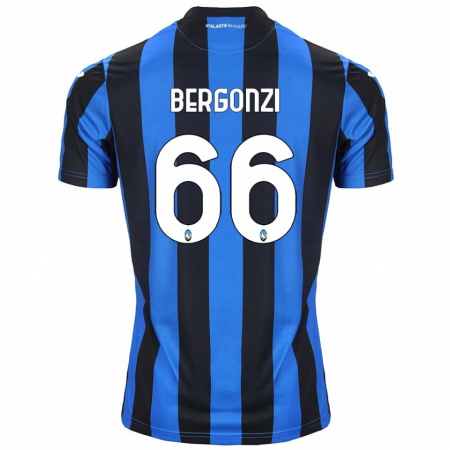 Kandiny Gyermek Federico Bergonzi #66 Kék Fekete Hazai Jersey 2024/25 Mez Póló Ing