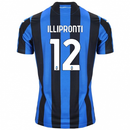 Kandiny Gyermek Filippo Illipronti #12 Kék Fekete Hazai Jersey 2024/25 Mez Póló Ing