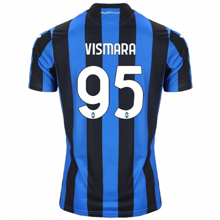 Kandiny Gyermek Paolo Vismara #95 Kék Fekete Hazai Jersey 2024/25 Mez Póló Ing