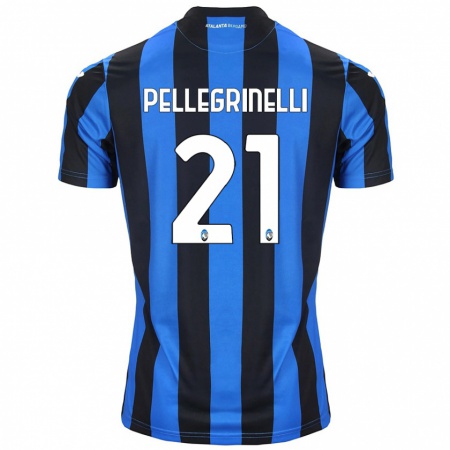 Kandiny Gyermek Giorgia Pellegrinelli #21 Kék Fekete Hazai Jersey 2024/25 Mez Póló Ing