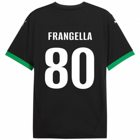 Kandiny Gyermek Christian Frangella #80 Fekete Sötétzöld Hazai Jersey 2024/25 Mez Póló Ing