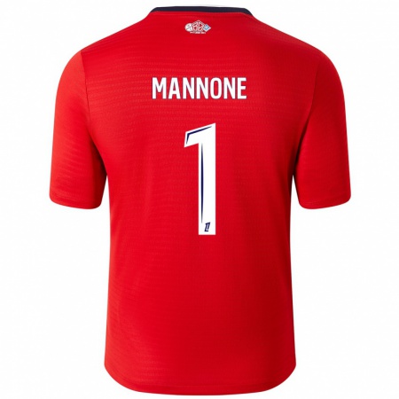 Kandiny Gyermek Vito Mannone #1 Piros Fehér Hazai Jersey 2024/25 Mez Póló Ing