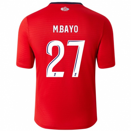 Kandiny Gyermek Mohamed Bayo #27 Piros Fehér Hazai Jersey 2024/25 Mez Póló Ing