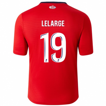 Kandiny Gyermek Claire Lelarge #19 Piros Fehér Hazai Jersey 2024/25 Mez Póló Ing