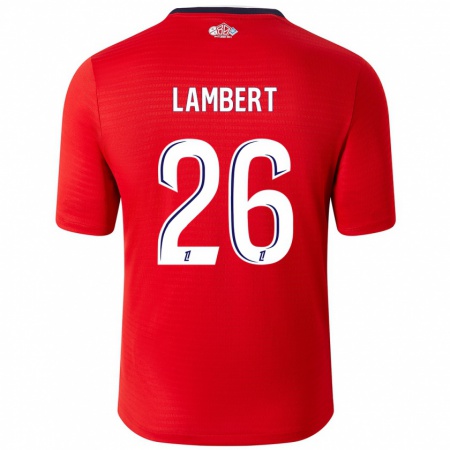 Kandiny Gyermek Anaïs Lambert #26 Piros Fehér Hazai Jersey 2024/25 Mez Póló Ing