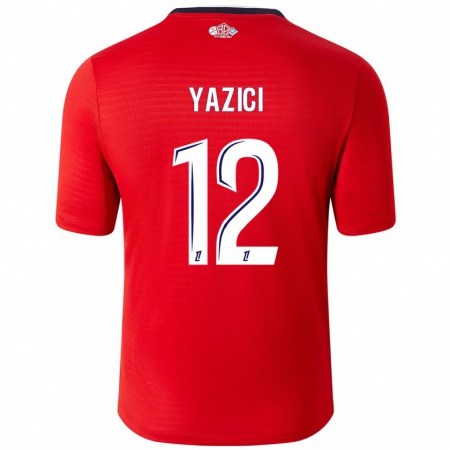 Kandiny Gyermek Yusuf Yazici #12 Piros Fehér Hazai Jersey 2024/25 Mez Póló Ing