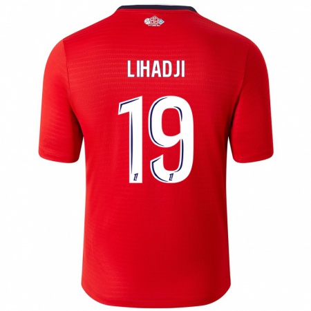 Kandiny Gyermek Isaac Lihadji #19 Piros Fehér Hazai Jersey 2024/25 Mez Póló Ing