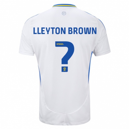 Kandiny Gyermek Lleyton Brown #0 Fehér Kék Hazai Jersey 2024/25 Mez Póló Ing