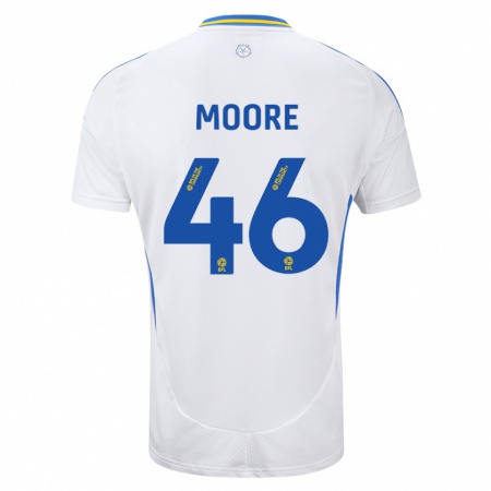 Kandiny Gyermek Kris Moore #46 Fehér Kék Hazai Jersey 2024/25 Mez Póló Ing