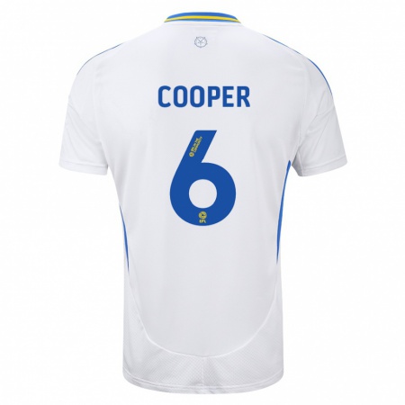 Kandiny Gyermek Liam Cooper #6 Fehér Kék Hazai Jersey 2024/25 Mez Póló Ing