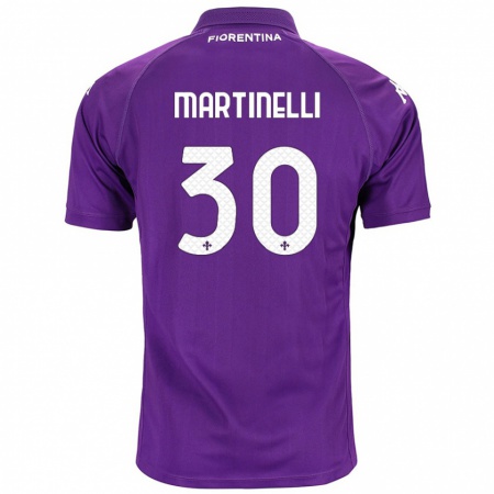 Kandiny Gyermek Tommaso Martinelli #30 Lila Hazai Jersey 2024/25 Mez Póló Ing