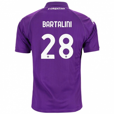 Kandiny Gyermek Viola Bartalini #28 Lila Hazai Jersey 2024/25 Mez Póló Ing