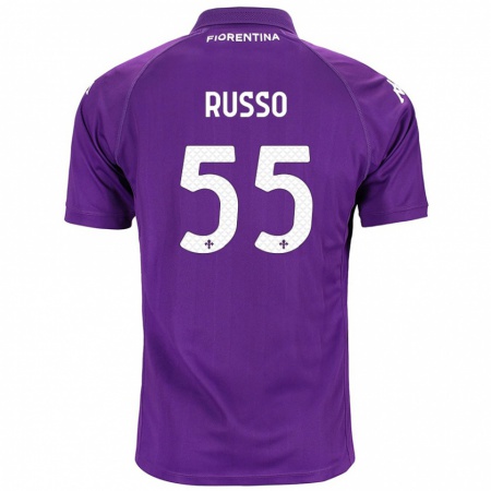 Kandiny Gyermek Federica Russo #55 Lila Hazai Jersey 2024/25 Mez Póló Ing