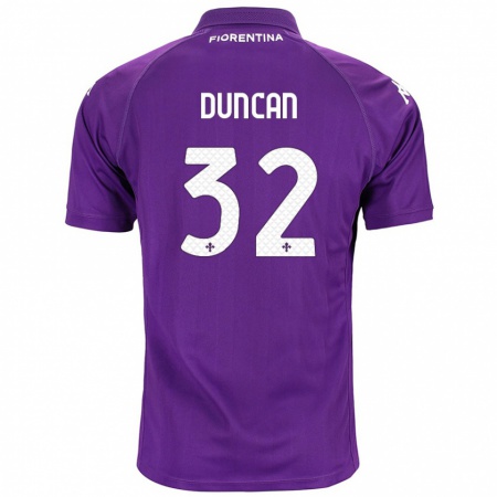 Kandiny Gyermek Alfred Duncan #32 Lila Hazai Jersey 2024/25 Mez Póló Ing