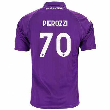 Kandiny Gyermek Niccolò Pierozzi #70 Lila Hazai Jersey 2024/25 Mez Póló Ing