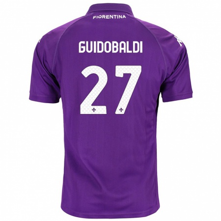 Kandiny Gyermek Filippo Guidobaldi #27 Lila Hazai Jersey 2024/25 Mez Póló Ing