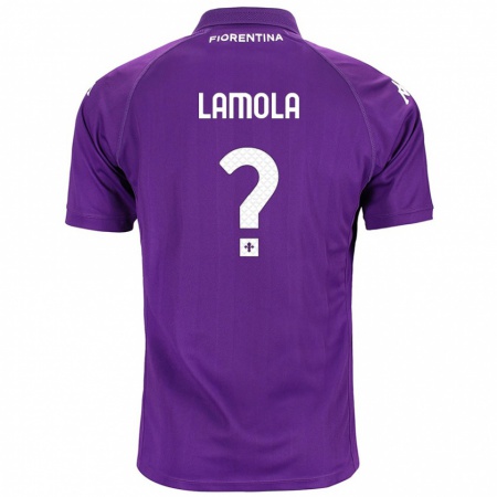 Kandiny Gyermek Lorenzo Lamola #0 Lila Hazai Jersey 2024/25 Mez Póló Ing