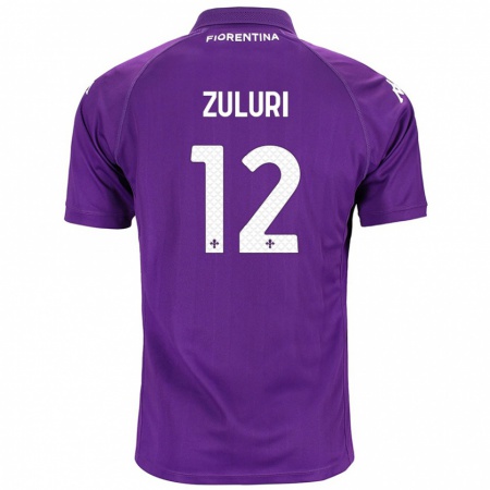 Kandiny Gyermek Athena Zuluri #12 Lila Hazai Jersey 2024/25 Mez Póló Ing