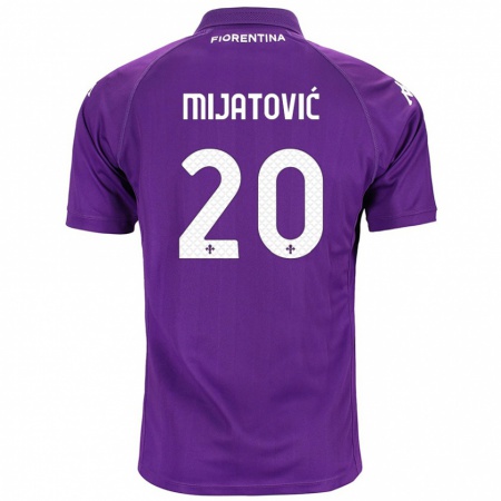 Kandiny Gyermek Milica Mijatović #20 Lila Hazai Jersey 2024/25 Mez Póló Ing