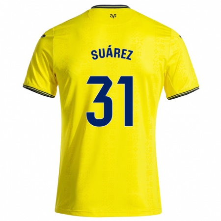 Kandiny Gyermek Adri Suárez #31 Sárga Fekete Hazai Jersey 2024/25 Mez Póló Ing