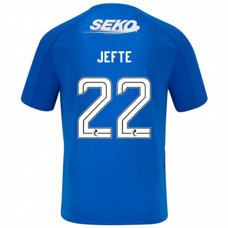 Kandiny Gyermek Jefté #22 Sötétkék Hazai Jersey 2024/25 Mez Póló Ing