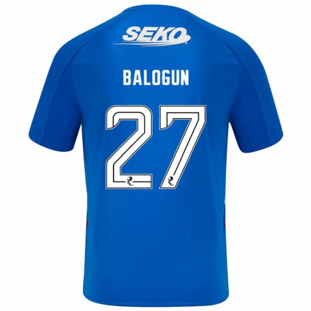 Kandiny Gyermek Leon Balogun #27 Sötétkék Hazai Jersey 2024/25 Mez Póló Ing