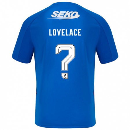 Kandiny Gyermek Zak Lovelace #0 Sötétkék Hazai Jersey 2024/25 Mez Póló Ing