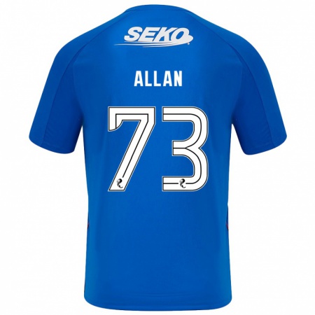 Kandiny Gyermek Connor Allan #73 Sötétkék Hazai Jersey 2024/25 Mez Póló Ing