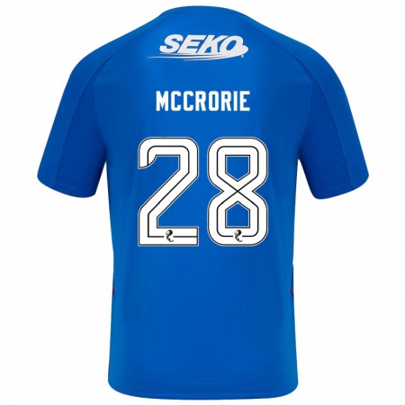 Kandiny Gyermek Robby Mccrorie #28 Sötétkék Hazai Jersey 2024/25 Mez Póló Ing