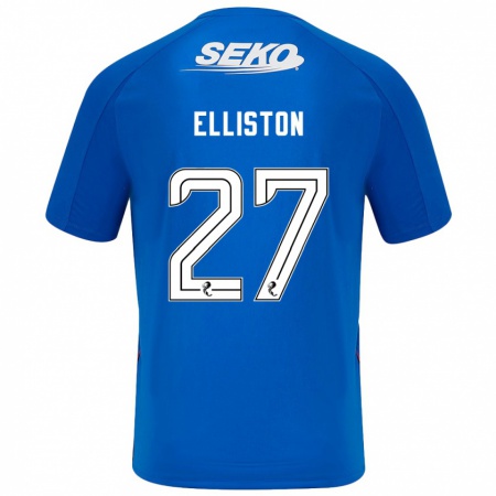 Kandiny Gyermek Maddie Elliston #27 Sötétkék Hazai Jersey 2024/25 Mez Póló Ing