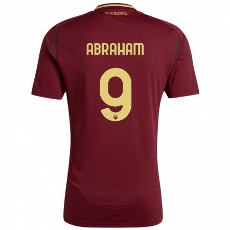 Kandiny Gyermek Tammy Abraham #9 Vörös Barna Arany Hazai Jersey 2024/25 Mez Póló Ing