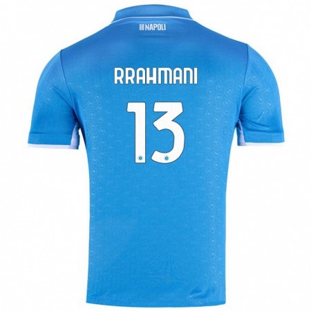 Kandiny Gyermek Amir Rrahmani #13 Ég Kék Hazai Jersey 2024/25 Mez Póló Ing