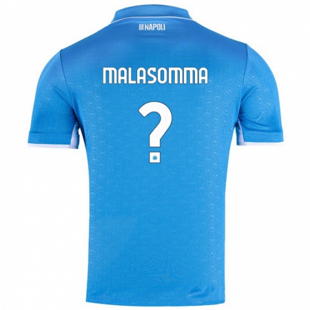 Kandiny Gyermek Matteo Malasomma #0 Ég Kék Hazai Jersey 2024/25 Mez Póló Ing