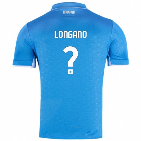 Kandiny Gyermek Salvatore Longano #0 Ég Kék Hazai Jersey 2024/25 Mez Póló Ing