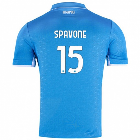 Kandiny Gyermek Alessandro Spavone #15 Ég Kék Hazai Jersey 2024/25 Mez Póló Ing