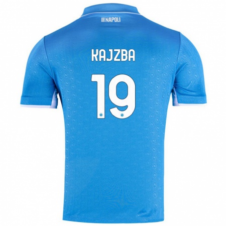 Kandiny Gyermek Nina Kajzba #19 Ég Kék Hazai Jersey 2024/25 Mez Póló Ing