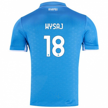 Kandiny Gyermek Daniel Hysaj #18 Ég Kék Hazai Jersey 2024/25 Mez Póló Ing