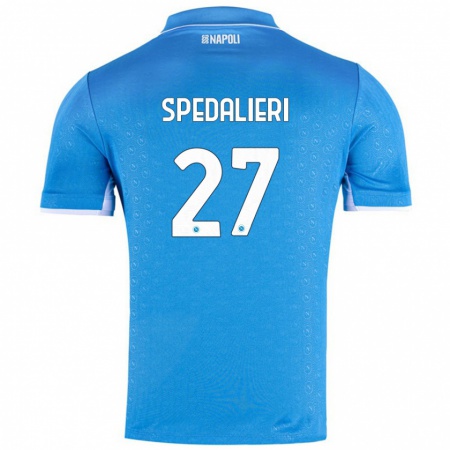 Kandiny Gyermek Johnatan Andrea Spedalieri #27 Ég Kék Hazai Jersey 2024/25 Mez Póló Ing