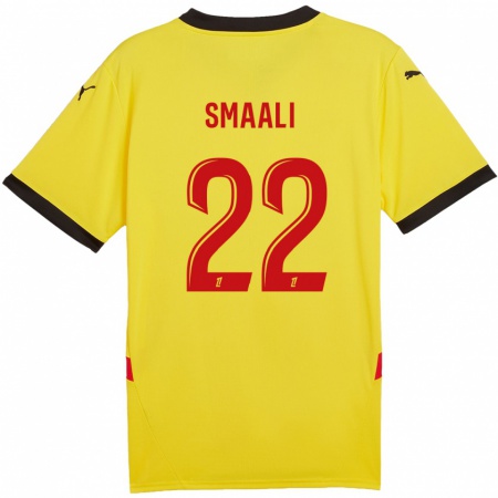 Kandiny Gyermek Emma Smaali #22 Sárga Piros Hazai Jersey 2024/25 Mez Póló Ing