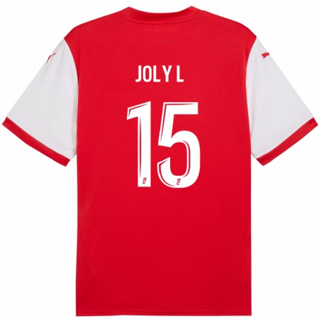 Kandiny Gyermek Lou Ann Joly #15 Piros Fehér Hazai Jersey 2024/25 Mez Póló Ing