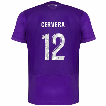 Kandiny Gyermek Laurianne Cervera #12 Lila Fehér Hazai Jersey 2024/25 Mez Póló Ing