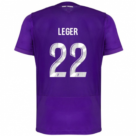 Kandiny Gyermek Christelle Léger #22 Lila Fehér Hazai Jersey 2024/25 Mez Póló Ing