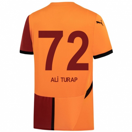 Kandiny Gyermek Ali Turap Bülbül #72 Sárga Piros Hazai Jersey 2024/25 Mez Póló Ing