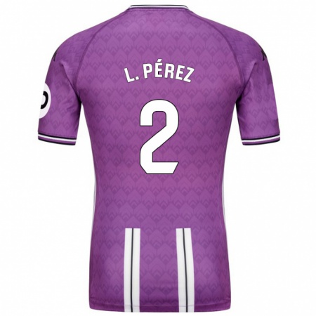 Kandiny Gyermek Luis Pérez #2 Lila Fehér Hazai Jersey 2024/25 Mez Póló Ing