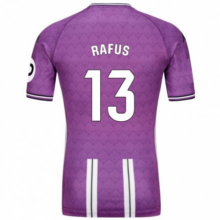 Kandiny Gyermek Arnau Rafús #13 Lila Fehér Hazai Jersey 2024/25 Mez Póló Ing