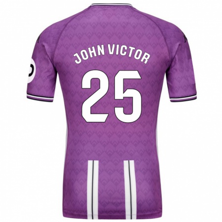 Kandiny Gyermek John Victor #25 Lila Fehér Hazai Jersey 2024/25 Mez Póló Ing