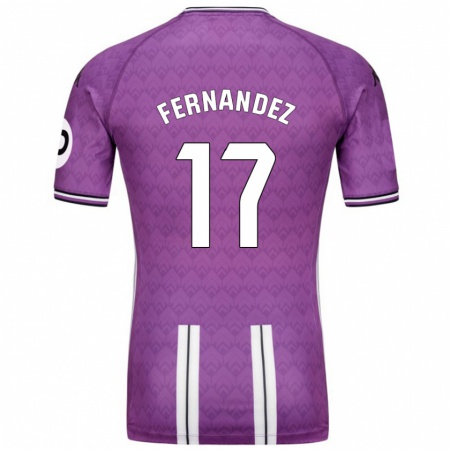 Kandiny Gyermek Dani Fernández #17 Lila Fehér Hazai Jersey 2024/25 Mez Póló Ing