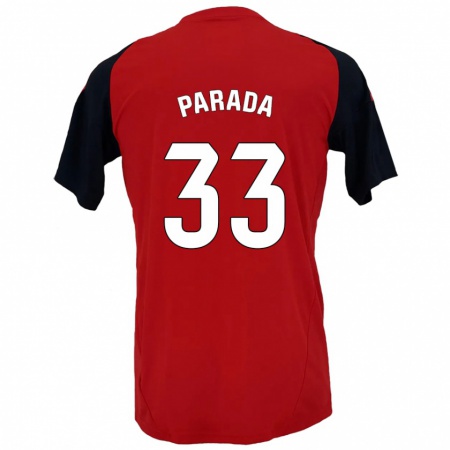 Kandiny Gyermek Victor Parada #33 Piros Fekete Hazai Jersey 2024/25 Mez Póló Ing