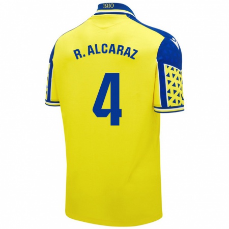 Kandiny Gyermek Rubén Alcaraz #4 Sárga Kék Hazai Jersey 2024/25 Mez Póló Ing